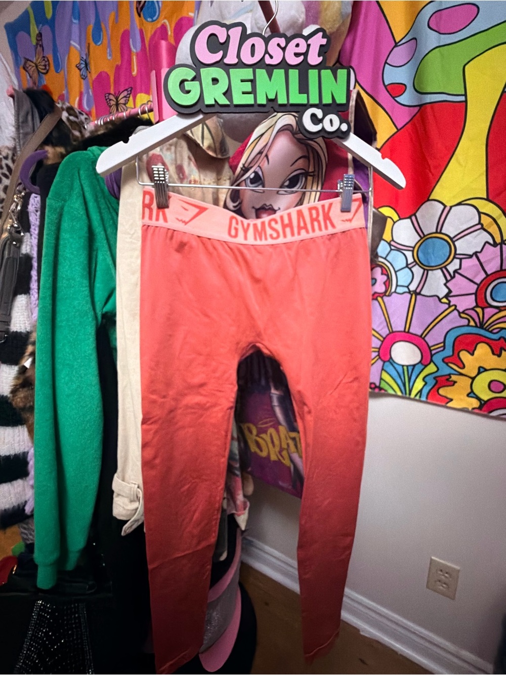 Gym-shark Coral Leggings - Comfortable Active Bottoms